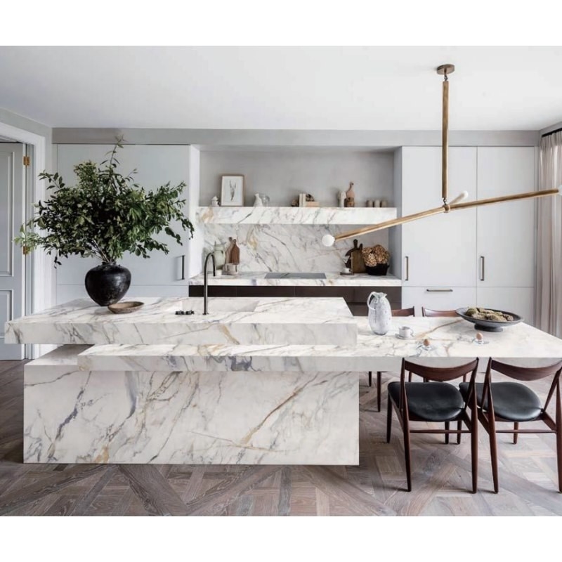 2cm / 3cm Marble Effect Quartz Borden HD Inkjet Print Marble Look Quartz Borden