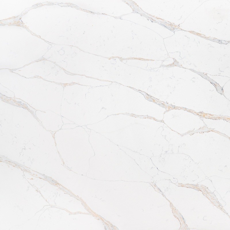 Calacatta Goud Details Erg goed Kwarts Oppervlak 2/3 Cm Badkamer Vanity Buigkracht 40-70