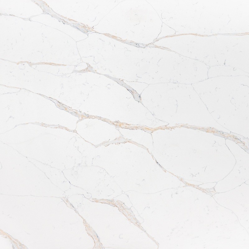 Calacatta Goud Details Erg goed Kwarts Oppervlak 2/3 Cm Badkamer Vanity Buigkracht 40-70