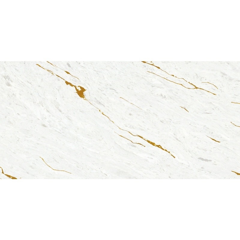 Gouden kwarts Gemengde kleuren Achtergrond kwarts Slab kwarts Werkblad Minimalistische elegantie