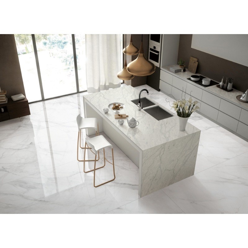 Gemengde kleuren Achtergrond Carrara Kwarts Borden 2cm 3cm Dikte