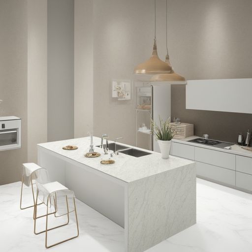 Book Match Pattern Quartz Surface Passerby Series met minder dan 0,05% waterabsorptie Langdurig