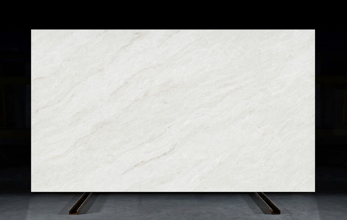 OLK7552 Taj Mahal Looking Quartz Stone Beige achtergrond met zachte leegte De populairste natuurstenen stijlen in 2025