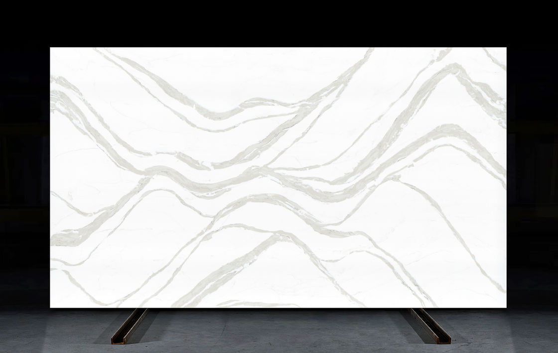 OLK7528 Favoriete Kwartsstenen Oppervlakken voor Aannemers en Groothandels in Natuursteenstijl 'Big Wave'