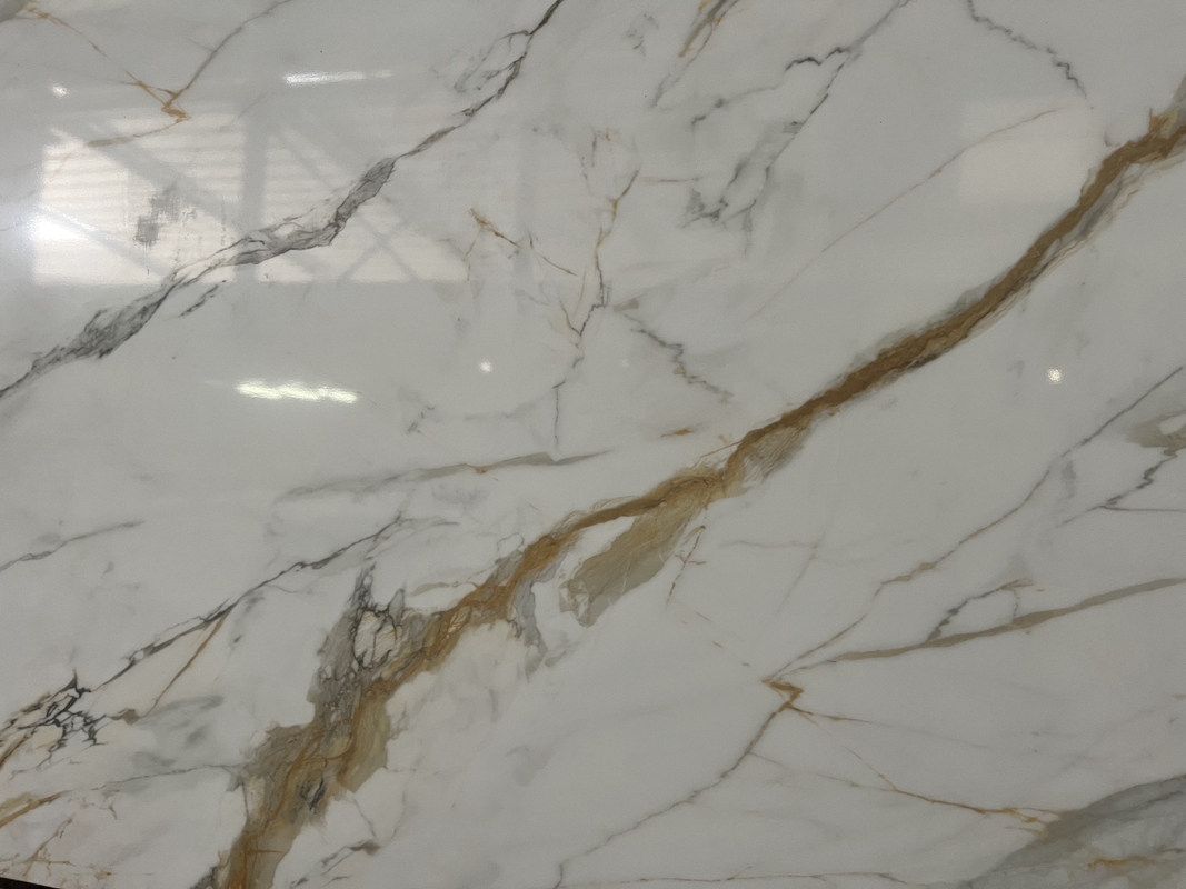 OLC510T Calacatta Gold Gedrukte Steen Favoriet van Aannemers en Groothandels HD Inkjet Print Technologie Plaat