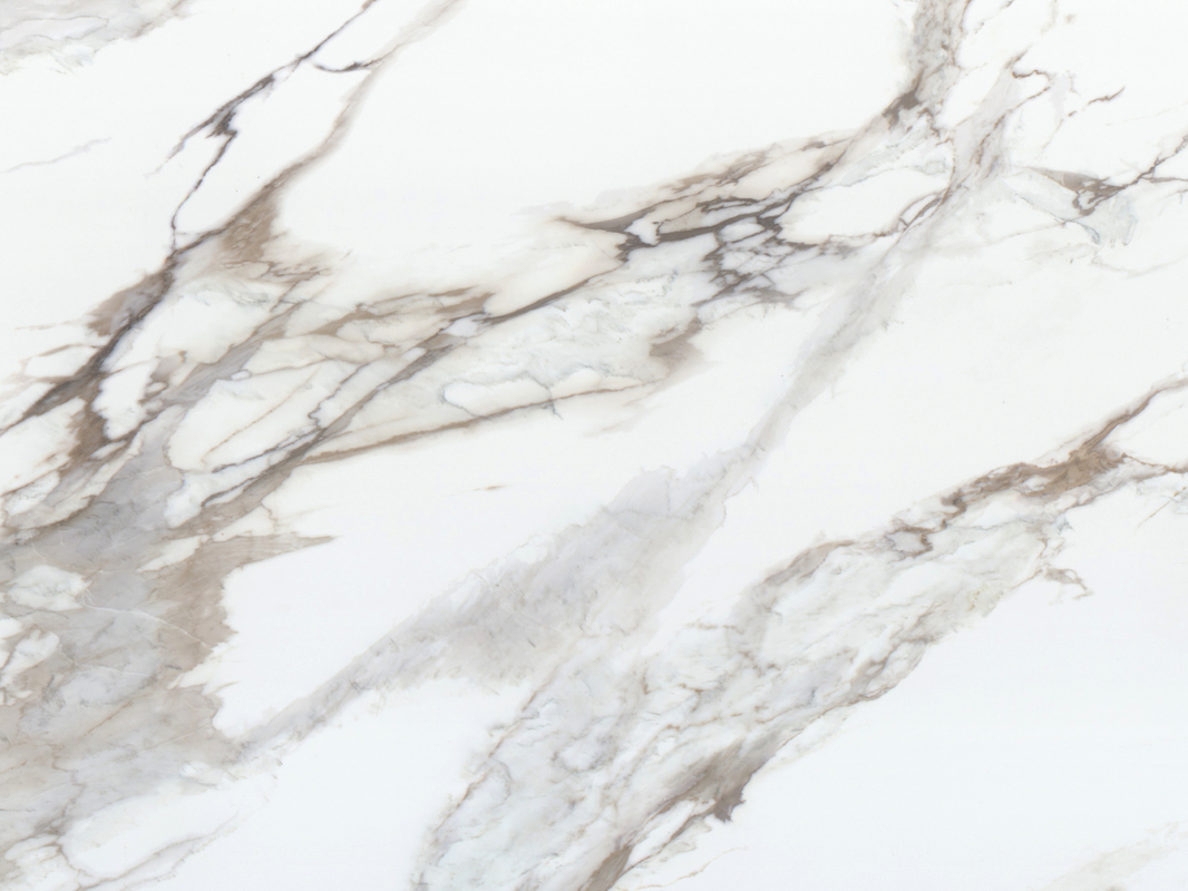 OLK1003G Calacatta Gold Nieuwe Collectie Vain Tot Full Body Gedrukte Kwartssteen Hd Inkjet Print Technologie Plaat